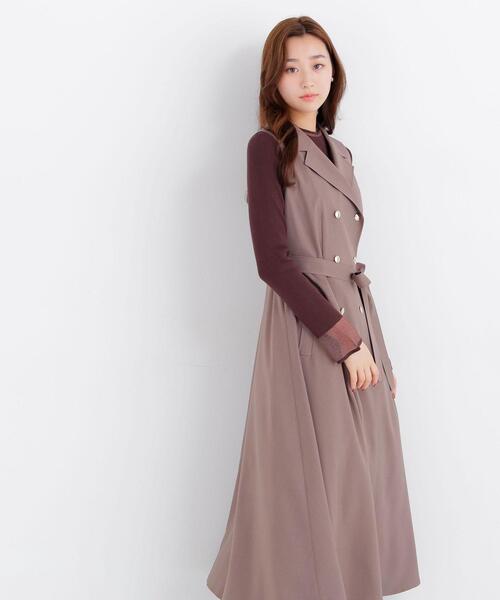 NATURAL BEAUTY BASIC(ナチュラルビューティーベーシック)の「トレンチジャンスカ(ワンピース・レディース・ブラック系その他2/ブラウン・X-SMALL/SMALL/MEDIUM/LARGE)」の22枚目の写真