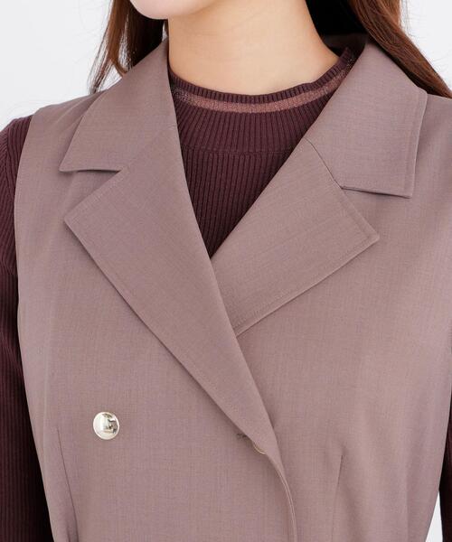 NATURAL BEAUTY BASIC(ナチュラルビューティーベーシック)の「トレンチジャンスカ(ワンピース・レディース・ブラック系その他2/ブラウン・X-SMALL/SMALL/MEDIUM/LARGE)」の10枚目の写真