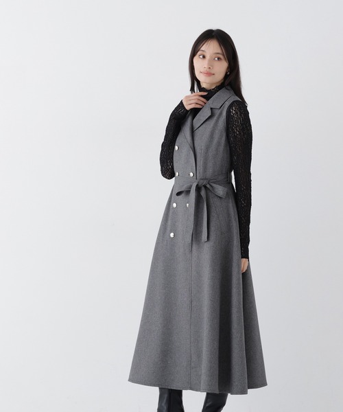 NATURAL BEAUTY BASIC(ナチュラルビューティーベーシック)の「トレンチジャンスカ(ワンピース・レディース・ブラック系その他2/ブラウン・X-SMALL/SMALL/MEDIUM/LARGE)」の18枚目の写真