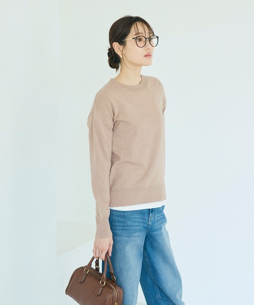 coca(coca)(コカ)の「リッチニットクルーネックプルオーバー(ニット/セーター・レディース・グレー/ベージュ/ブラック・L/S/M)」の5枚目の写真