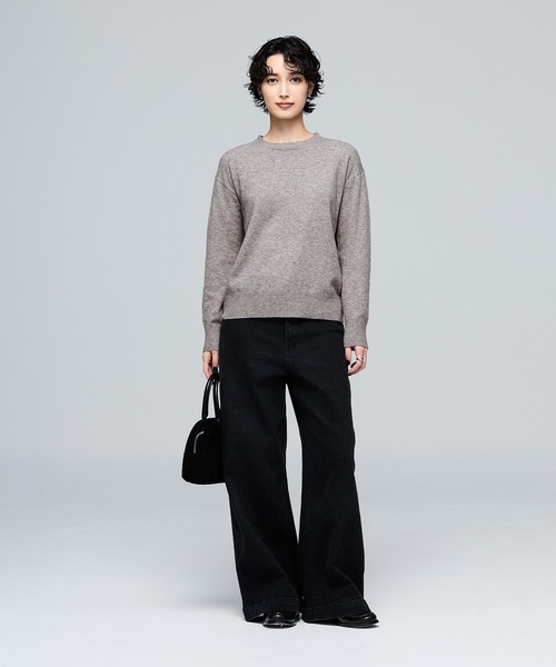 coca(coca)(コカ)の「リッチニットクルーネックプルオーバー(ニット/セーター・レディース・グレー/ベージュ/ブラック・L/S/M)」の9枚目の写真