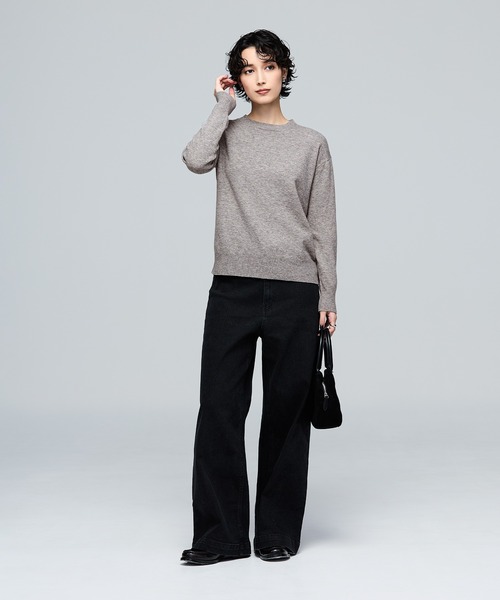 coca(coca)(コカ)の「リッチニットクルーネックプルオーバー(ニット/セーター・レディース・グレー/ベージュ/ブラック・L/S/M)」の12枚目の写真