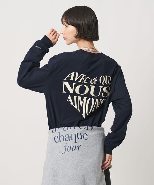 NOMADIS(ノマディス)の「【別注】<NOMADIS>AMOUR/H ロングスリーブ Tシャツ(Tシャツ/カットソー・レディース・ネイビー・FREE)」の11枚目の写真