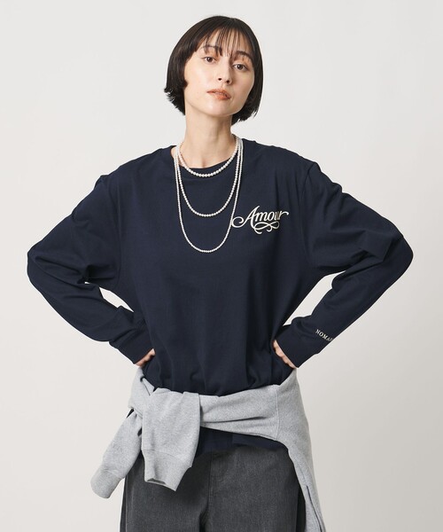 NOMADIS(ノマディス)の「【別注】<NOMADIS>AMOUR/H ロングスリーブ Tシャツ(Tシャツ/カットソー・レディース・ネイビー・FREE)」の12枚目の写真
