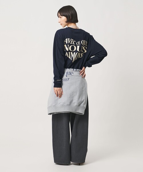 NOMADIS(ノマディス)の「【別注】<NOMADIS>AMOUR/H ロングスリーブ Tシャツ(Tシャツ/カットソー・レディース・ネイビー・FREE)」の14枚目の写真