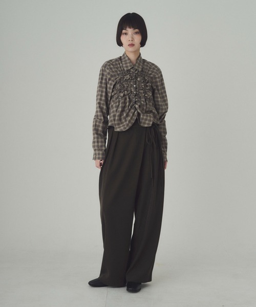 SOYEN(ソイエン)の「フロントシャーリングシャツ(シャツ/ブラウス・レディース・チャコール/チェック・F)」の22枚目の写真