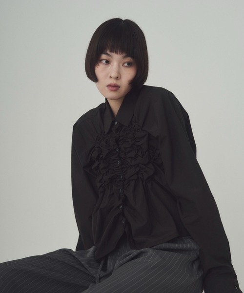 SOYEN(ソイエン)の「フロントシャーリングシャツ(シャツ/ブラウス・レディース・チャコール/チェック・F)」の17枚目の写真