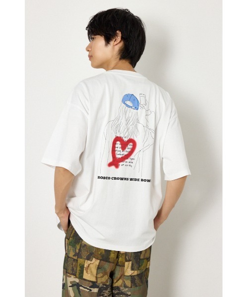 RODEO CROWNS WIDE BOWL（ロデオクラウンズワイドボウル）の「フィットガールTシャツ（Tシャツ/カットソー・メンズ・スモークグレー/ミント/オフホワイト・MEDIUM/LARGE）」の2枚目の写真