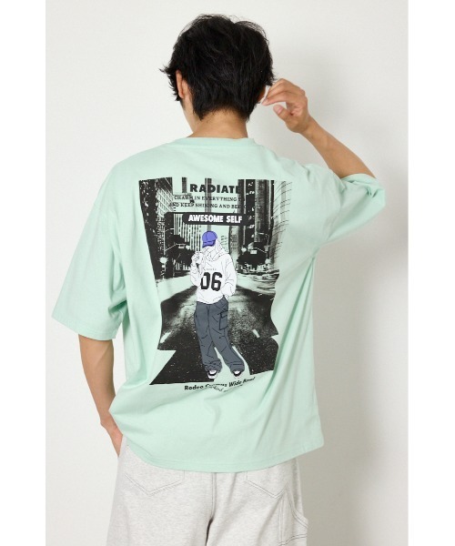 RODEO CROWNS WIDE BOWL（ロデオクラウンズワイドボウル）の「フィットガールTシャツ（Tシャツ/カットソー・メンズ・スモークグレー/ミント/オフホワイト・MEDIUM/LARGE）」の10枚目の写真