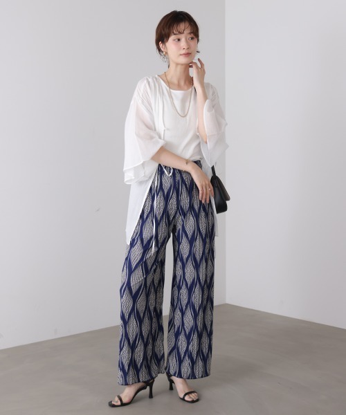 Bou Jeloud(ブージュルード)の「【2点セット】ボイルインナータンクセットチュニック(シャツ/ブラウス・レディース・モカ/オフホワイト/ブラック・MEDIUM)」の17枚目の写真