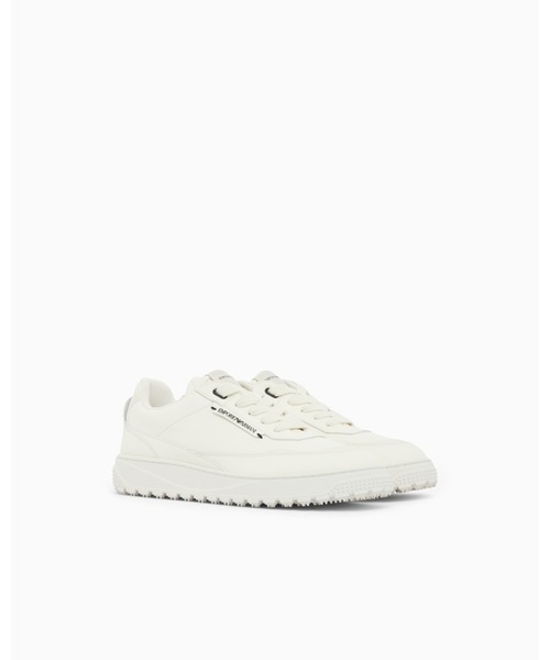 EMPORIO ARMANI（エンポリオアルマーニ）の「【エンポリオ アルマーニ】レースアップ ロートップ スニーカー マット仕上げ（スニーカー・メンズ・オフホワイト・8.5/6.5/7.5/8/7）」の3枚目の写真