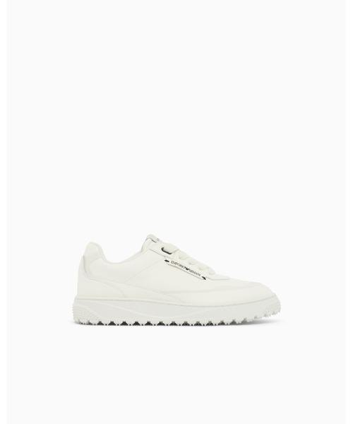 EMPORIO ARMANI（エンポリオアルマーニ）の「【エンポリオ アルマーニ】レースアップ ロートップ スニーカー マット仕上げ（スニーカー・メンズ・オフホワイト・8.5/6.5/7.5/8/7）」の2枚目の写真