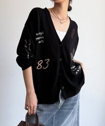 DouDou | 【WEB限定】レタリング刺繍カーディガン(カーディガン/ボレロ)