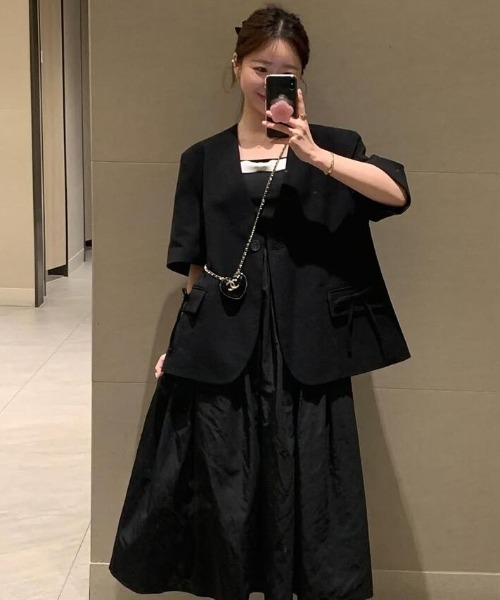 semplice(センプリチェ)の「ジャケット(その他アウター・レディース・ブラック/ブラウン・F)」の9枚目の写真