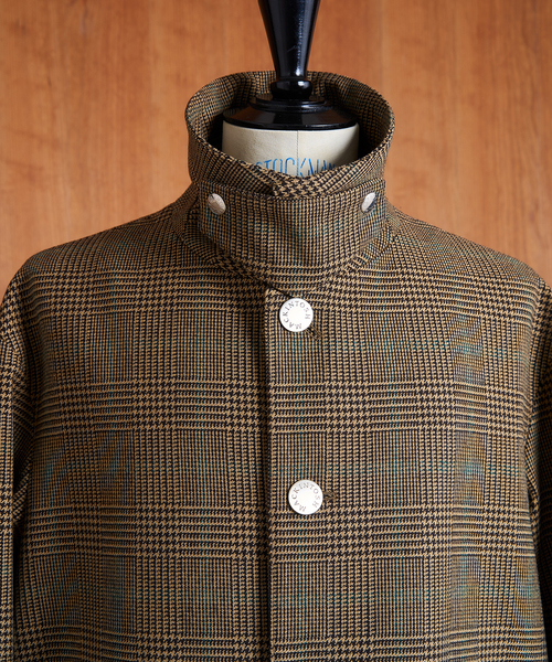 Mackintosh(マッキントッシュ)の「MACKINTOSH(マッキントッシュ) 別注 HUMBIE/ハンビー SL "グレンチェック"(ステンカラーコート・メンズ・キャメル・38/36/34/32)」の14枚目の写真