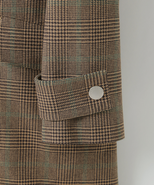 Mackintosh(マッキントッシュ)の「MACKINTOSH(マッキントッシュ) 別注 HUMBIE/ハンビー SL "グレンチェック"(ステンカラーコート・メンズ・キャメル・38/36/34/32)」の16枚目の写真