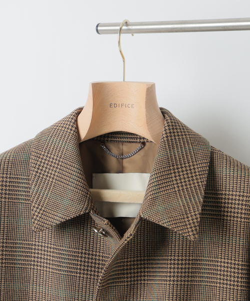 Mackintosh(マッキントッシュ)の「MACKINTOSH(マッキントッシュ) 別注 HUMBIE/ハンビー SL "グレンチェック"(ステンカラーコート・メンズ・キャメル・38/36/34/32)」の18枚目の写真