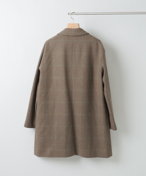 Mackintosh(マッキントッシュ)の「MACKINTOSH(マッキントッシュ) 別注 HUMBIE/ハンビー SL "グレンチェック"(ステンカラーコート・メンズ・キャメル・38/36/34/32)」の19枚目の写真