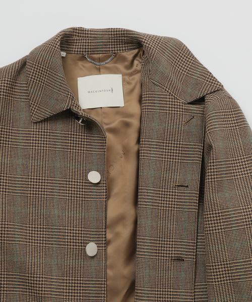 Mackintosh(マッキントッシュ)の「MACKINTOSH(マッキントッシュ) 別注 HUMBIE/ハンビー SL "グレンチェック"(ステンカラーコート・メンズ・キャメル・38/36/34/32)」の21枚目の写真