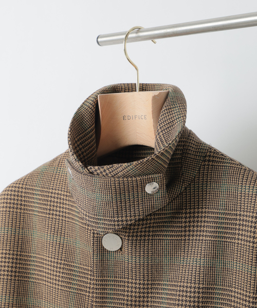 Mackintosh(マッキントッシュ)の「MACKINTOSH(マッキントッシュ) 別注 HUMBIE/ハンビー SL "グレンチェック"(ステンカラーコート・メンズ・キャメル・38/36/34/32)」の22枚目の写真
