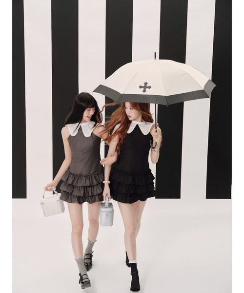 andwang(アンドワン)の「Epure Ribbon Dress(ワンピース・レディース・グレー/ブラック・SMALL/MEDIUM)」の4枚目の写真