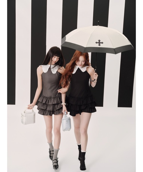 andwang(アンドワン)の「Epure Ribbon Dress(ワンピース・レディース・グレー/ブラック・SMALL/MEDIUM)」の5枚目の写真