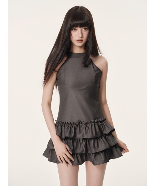 andwang(アンドワン)の「Epure Ribbon Dress(ワンピース・レディース・グレー/ブラック・SMALL/MEDIUM)」の12枚目の写真