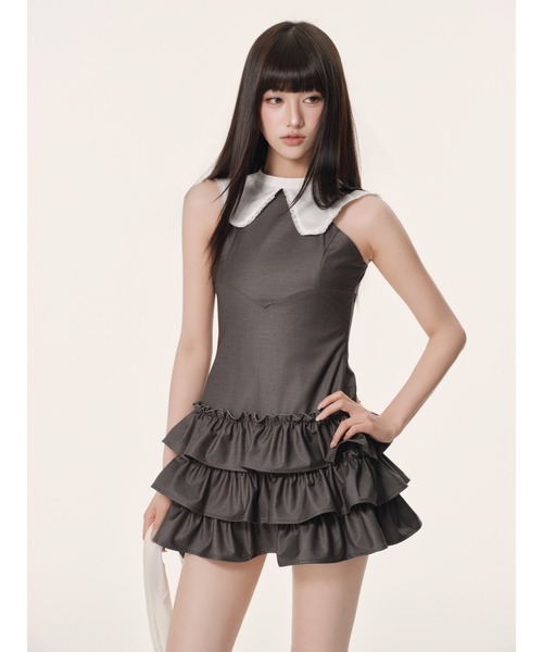 andwang(アンドワン)の「Epure Ribbon Dress(ワンピース・レディース・グレー/ブラック・SMALL/MEDIUM)」の11枚目の写真