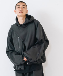 yoshiokubo（ヨシオクボ）の「yoshiokubo ヨシオクボ / SASH PARKA レイヤードニットパーカー / YKF26802（パーカー）」