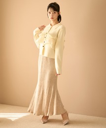 シャイニープリーツロングスカート