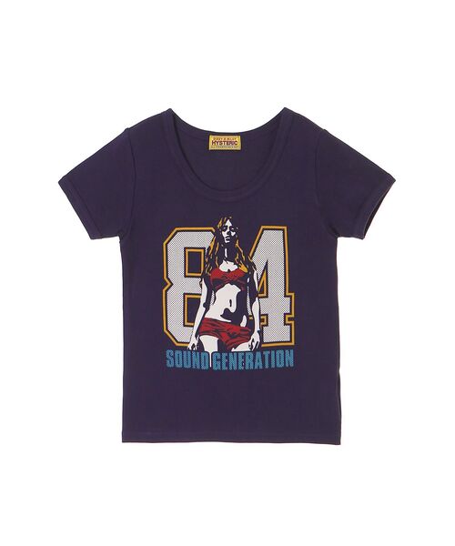 HYSTERIC GLAMOUR（ヒステリックグラマー）の「84 SOUNDS チビTシャツ（Tシャツ/カットソー・レディース・ホワイト/ブラック/ネイビー・FREE）」の3枚目の写真