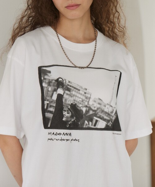 +81BRANCA(ハチイチブランカ)の「【+81BRANCA】PeterAnderson-Madonna PHOTO Tee / マドンナ / フォトTシャツ / ユニセックス(Tシャツ/カットソー・メンズ・ホワイト系その他3/ブラック/ホワイト系その他/ホワイト系その他2・フリー)」の9枚目の写真