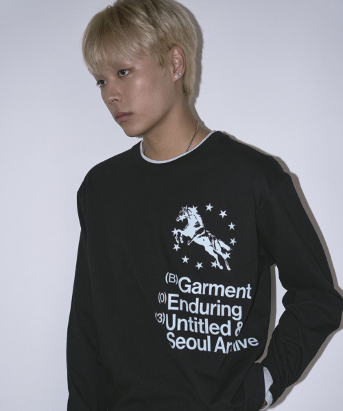 UNTITLED SEOUL(アンタイトル ソウル)の「ユニコーンタイポレイヤードロングスリーブブラック(Tシャツ/カットソー・レディース・その他・LARGE/MEDIUM/SMALL)」の4枚目の写真