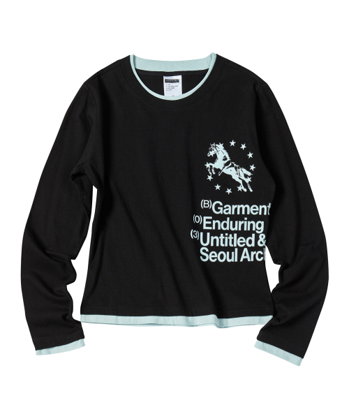 UNTITLED SEOUL(アンタイトル ソウル)の「ユニコーンタイポレイヤードロングスリーブブラック(Tシャツ/カットソー・レディース・その他・LARGE/MEDIUM/SMALL)」の3枚目の写真