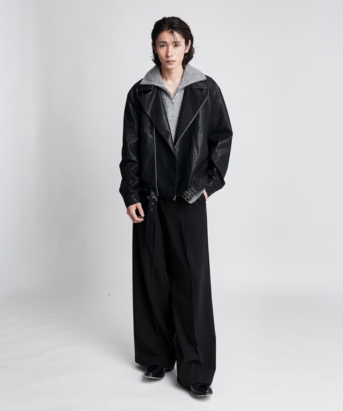 SINSS(シンス)の「Double riders jacket / ダブルライダースジャケット(ライダースジャケット・メンズ・ブラック・SMALL/X-SMALL/LARGE/MEDIUM)」の3枚目の写真