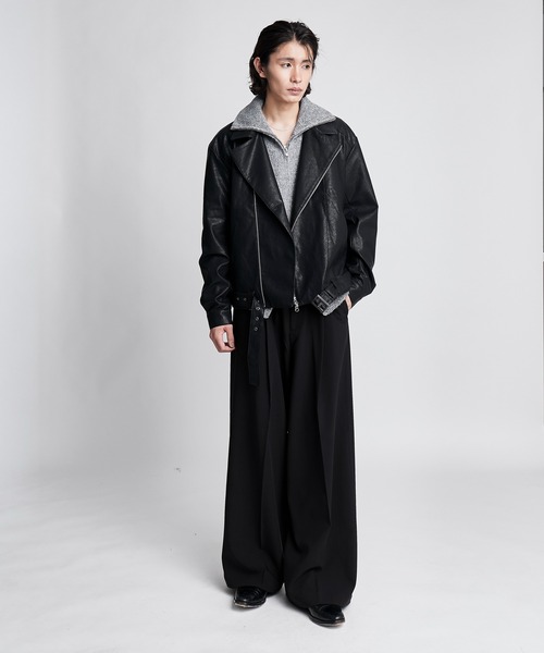 SINSS(シンス)の「Double riders jacket / ダブルライダースジャケット(ライダースジャケット・メンズ・ブラック・SMALL/X-SMALL/LARGE/MEDIUM)」の4枚目の写真