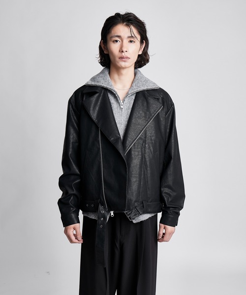 SINSS(シンス)の「Double riders jacket / ダブルライダースジャケット(ライダースジャケット・メンズ・ブラック・SMALL/X-SMALL/LARGE/MEDIUM)」の10枚目の写真