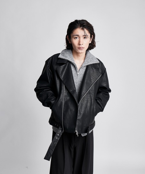 SINSS(シンス)の「Double riders jacket / ダブルライダースジャケット(ライダースジャケット・メンズ・ブラック・SMALL/X-SMALL/LARGE/MEDIUM)」の13枚目の写真