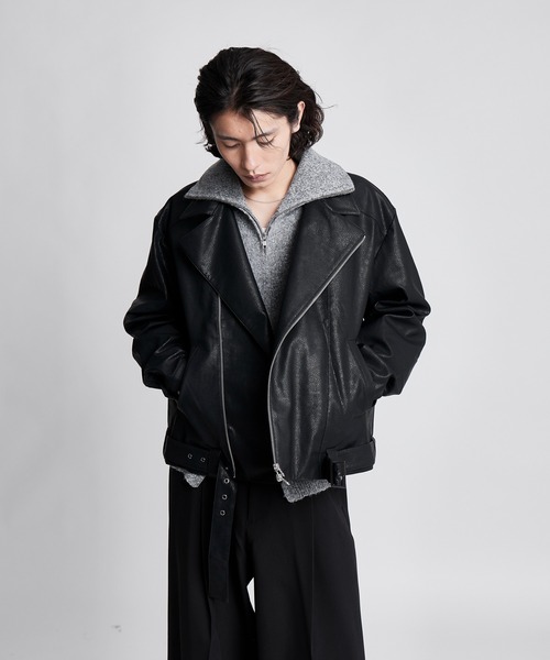 SINSS(シンス)の「Double riders jacket / ダブルライダースジャケット(ライダースジャケット・メンズ・ブラック・SMALL/X-SMALL/LARGE/MEDIUM)」の14枚目の写真