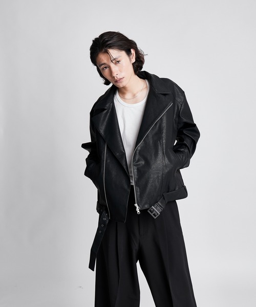 SINSS(シンス)の「Double riders jacket / ダブルライダースジャケット(ライダースジャケット・メンズ・ブラック・SMALL/X-SMALL/LARGE/MEDIUM)」の22枚目の写真