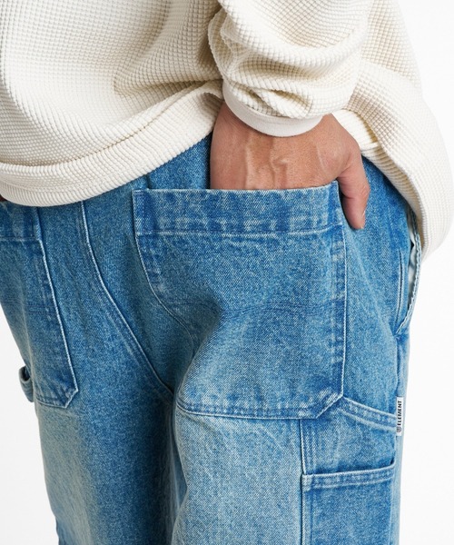 ELEMENT(エレメント)の「ELEMENT メンズ SHOD PANTS HAMMER CURB PAINTER デニムパンツ 【2026年秋冬モデル】/エレメントヘビーオンスペインターワイドパンツ(デニムパンツ・メンズ・ブラック系その他/ブルー系その他・X-LARGE/LARGE/MEDIUM)」の4枚目の写真