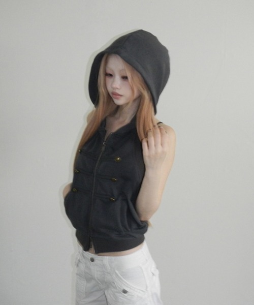 THEAIRTOWN（ジエアタウン）の「backless spotlight hz（パーカー・レディース・チャコール・FREE）」の12枚目の写真