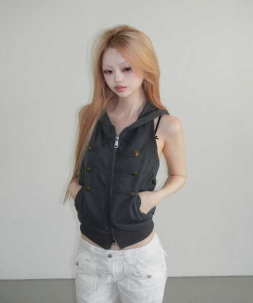 THEAIRTOWN（ジエアタウン）の「backless spotlight hz（パーカー・レディース・チャコール・FREE）」の6枚目の写真