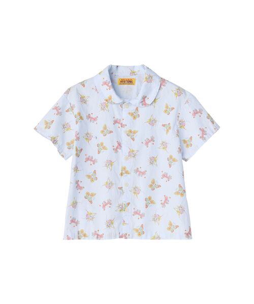 HYSTERIC GLAMOUR(ヒステリックグラマー)の「EMA/BUBBLY BUTTERFLY 丸衿シャツ(シャツ/ブラウス・レディース・ブルー系その他・FREE)」の1枚目の写真