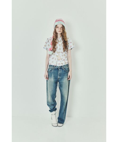 HYSTERIC GLAMOUR(ヒステリックグラマー)の「EMA/BUBBLY BUTTERFLY 丸衿シャツ(シャツ/ブラウス・レディース・ブルー系その他・FREE)」の3枚目の写真