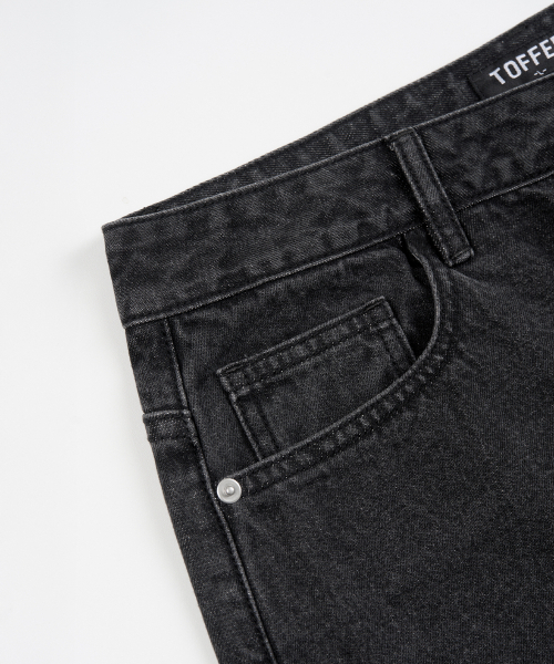 TOFFEE(トフィー)の「ROUJE PARIS CURB デニムパンツ (BLACK)(デニムパンツ・メンズ・その他・SMALL/MEDIUM/LARGE/X-LARGE)」の6枚目の写真
