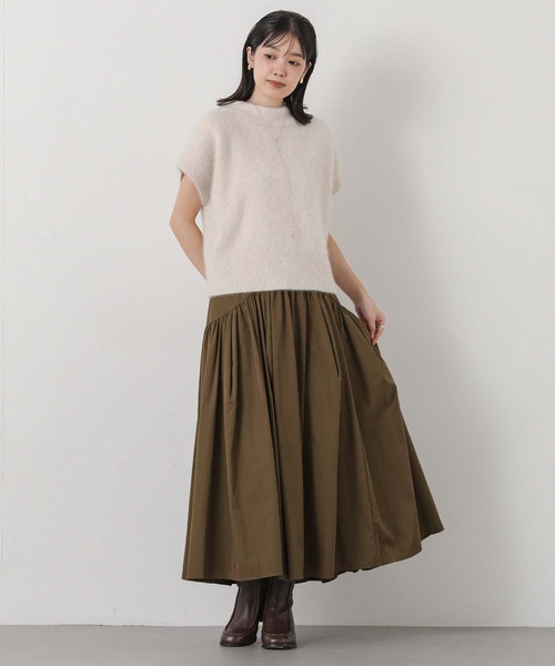 Gready Brilliant(グレディブリリアン)の「変形ダーツギャザー(スカート・レディース・ブラック/モカ・38)」の14枚目の写真