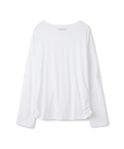 MILLO WOMEN（ミロウーマン）の「ボタンラップTシャツ[ホワイト]（Tシャツ/カットソー・レディース・その他・ONE SIZE）」の5枚目の写真