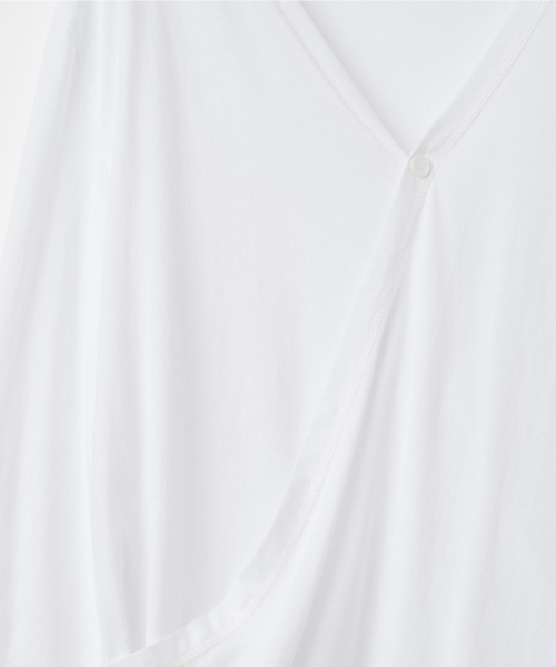 MILLO WOMEN（ミロウーマン）の「ボタンラップTシャツ[ホワイト]（Tシャツ/カットソー・レディース・その他・ONE SIZE）」の8枚目の写真