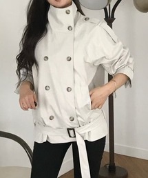 ダブルブレストスタンドカラージャケット